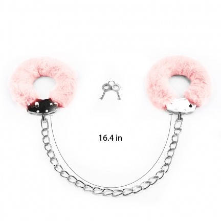 Поножи Fetish Pleasure Fluffy Leg Cuffs розовые